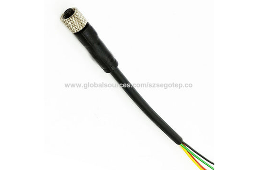 M5 circular connectors 4 pin female with cable for Loom,PI67 waterproof cable